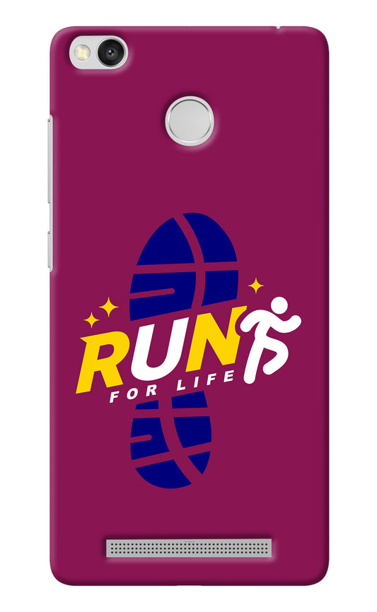 Run for Life Redmi 3S Prime Back Cover