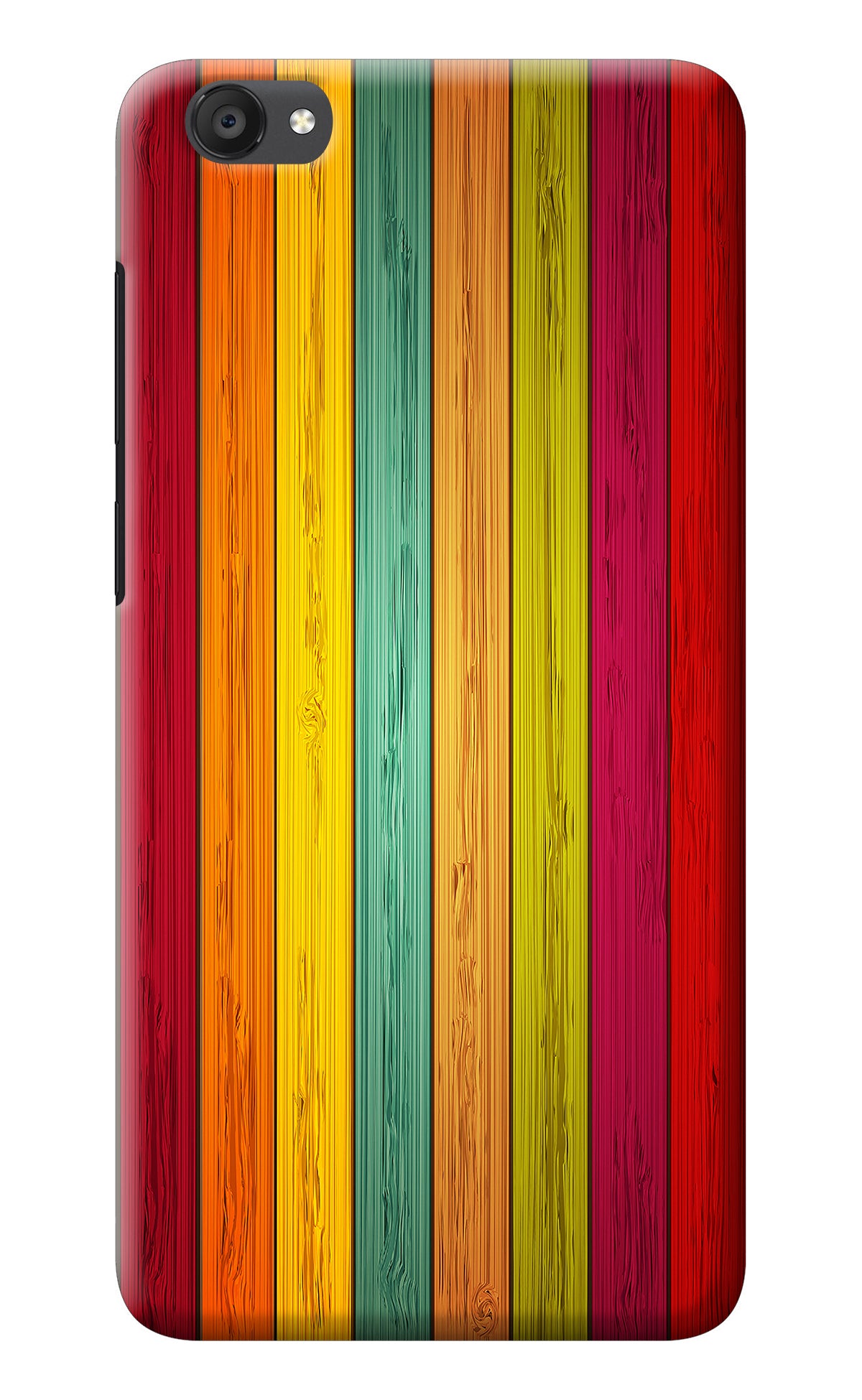 Multicolor Wooden Vivo Y55s Back Cover