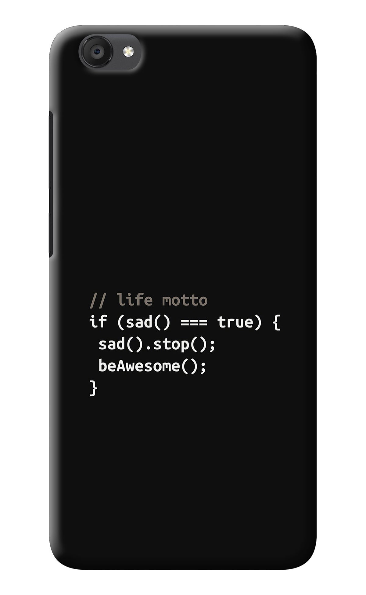 Life Motto Code Vivo Y55s Back Cover