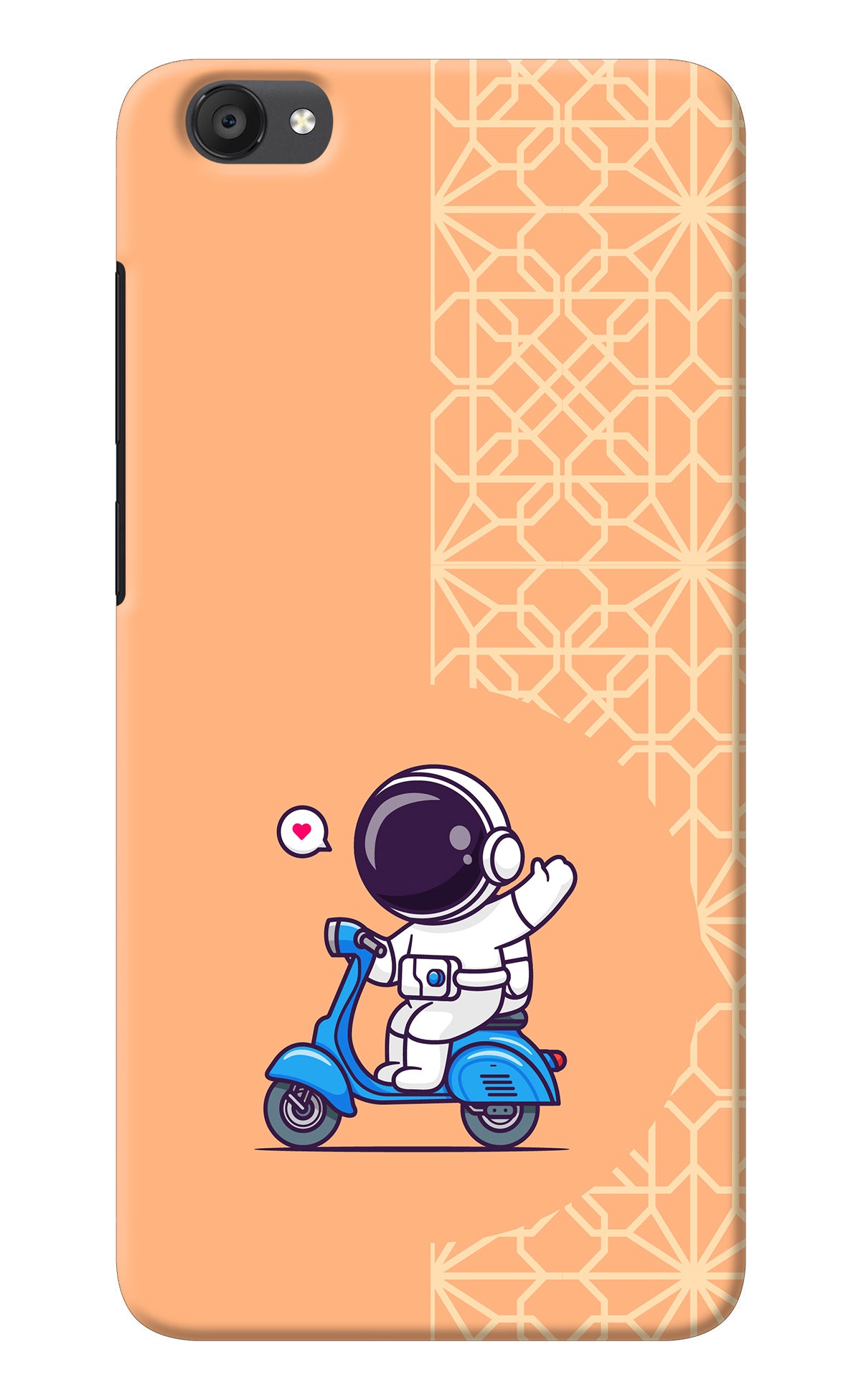 Cute Astronaut Riding Vivo Y55s Back Cover