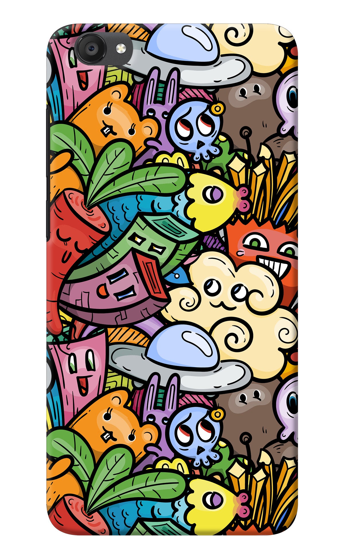 Veggie Doodle Vivo Y55s Back Cover