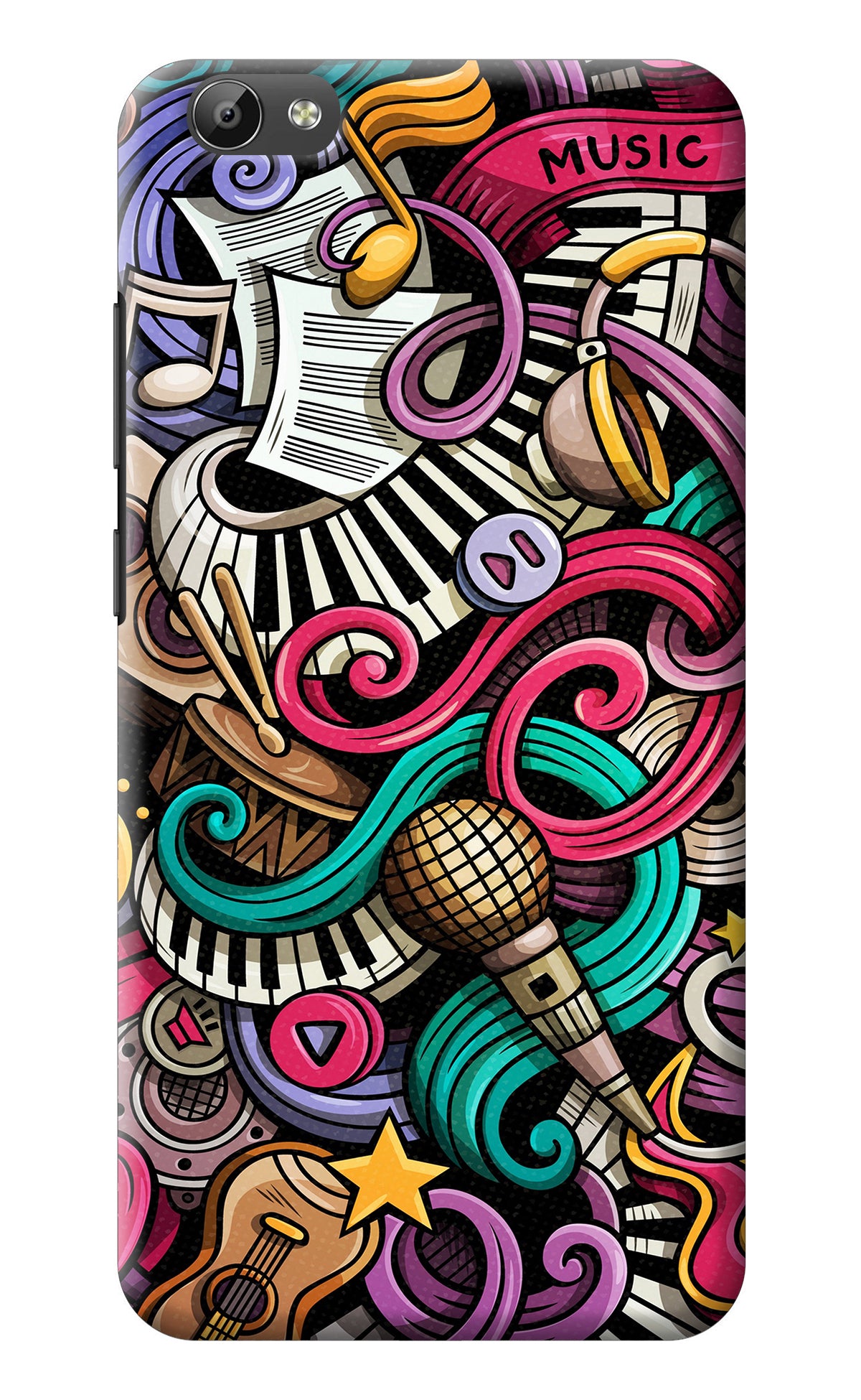 Music Abstract Vivo Y66 Back Cover