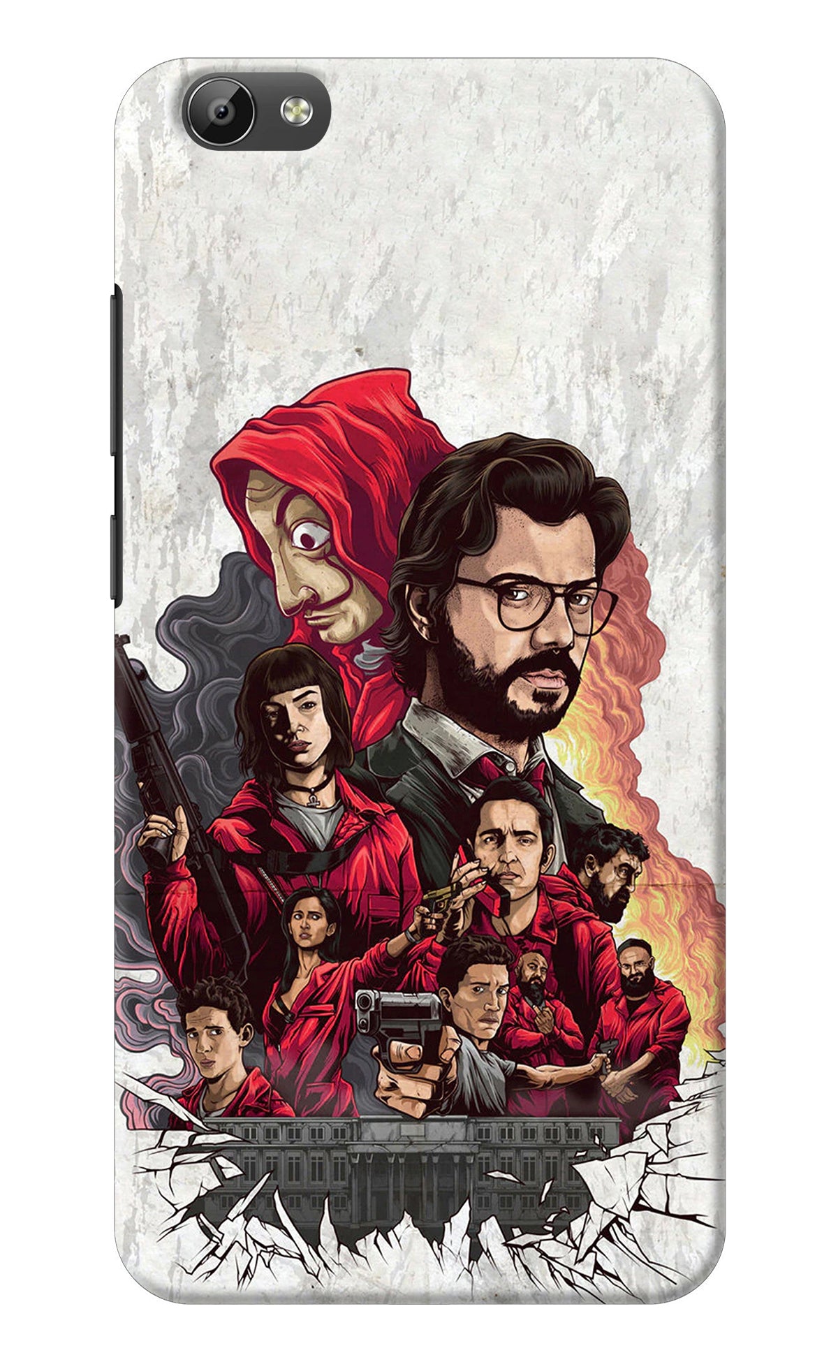 Money Heist Artwork Vivo Y66 Back Cover