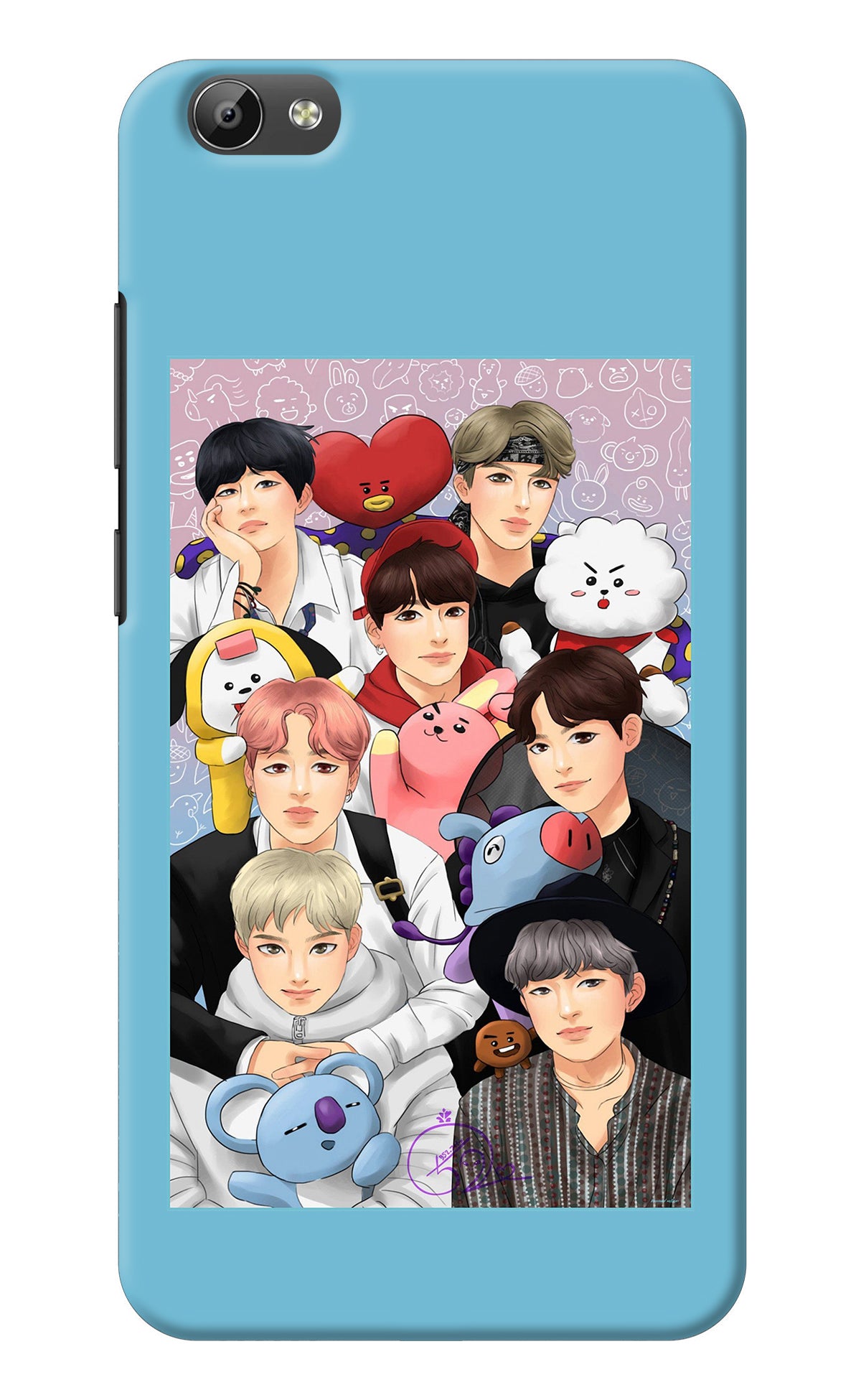 BTS with animals Vivo Y66 Back Cover