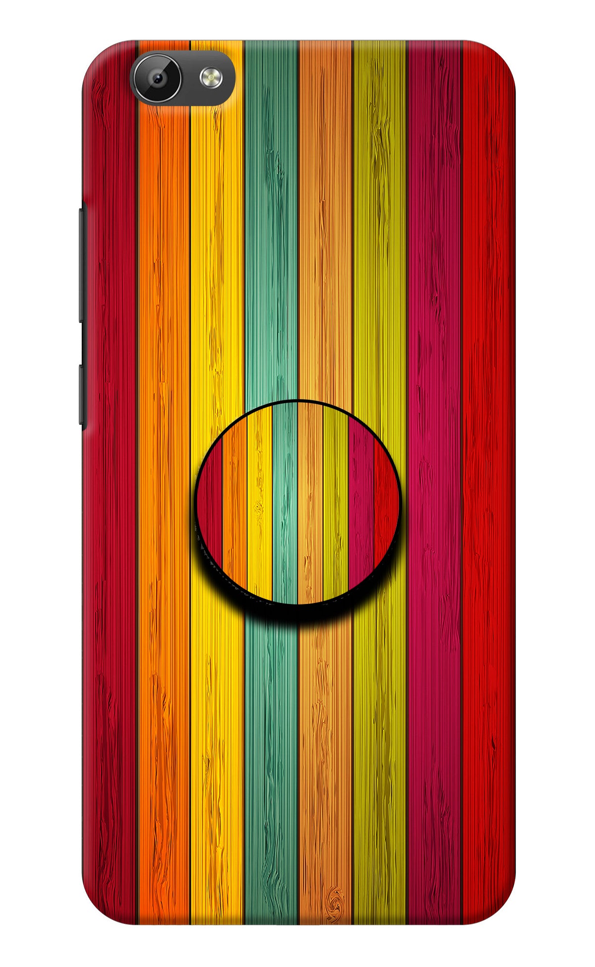 Multicolor Wooden Vivo Y66 Pop Case