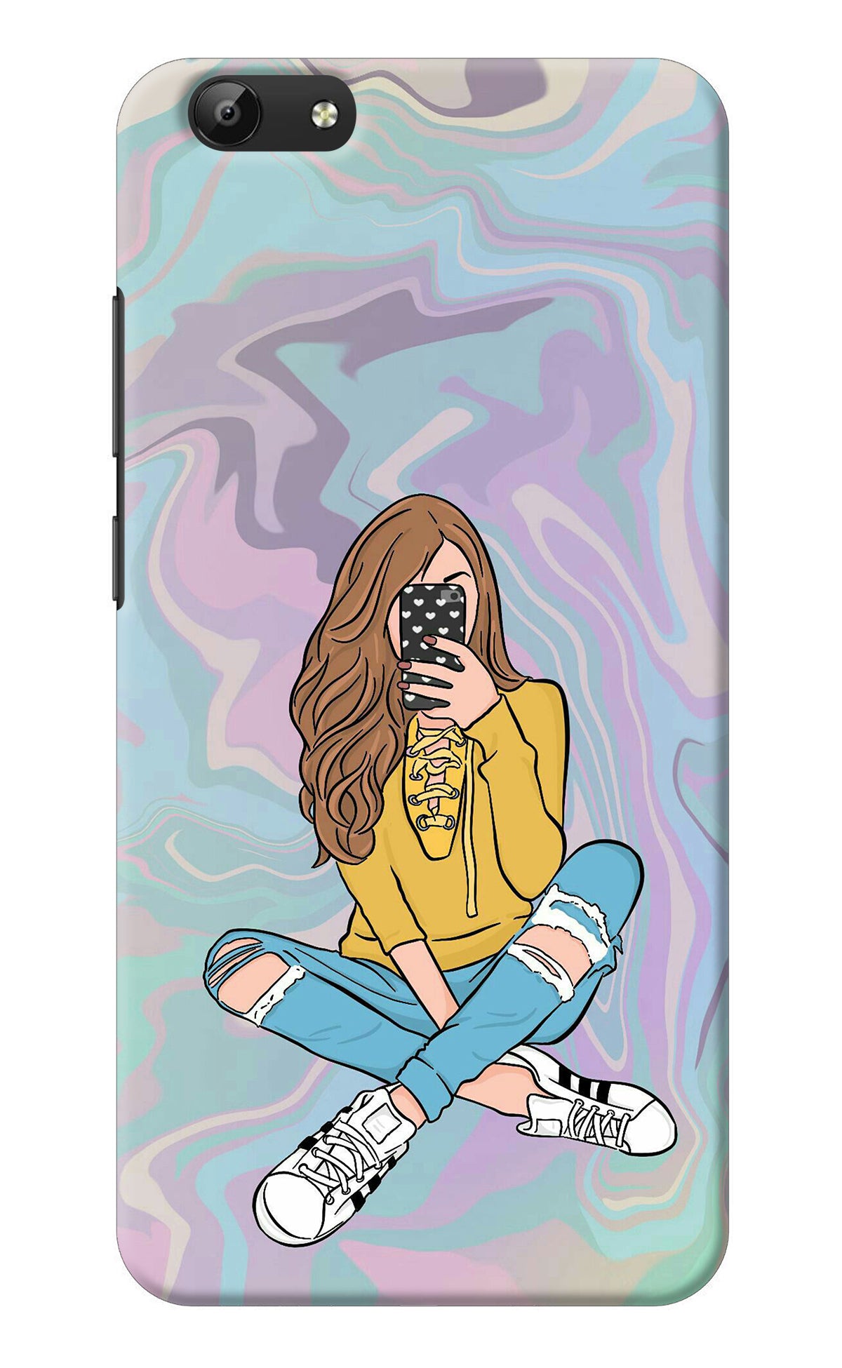 Selfie Girl Vivo Y69 Back Cover