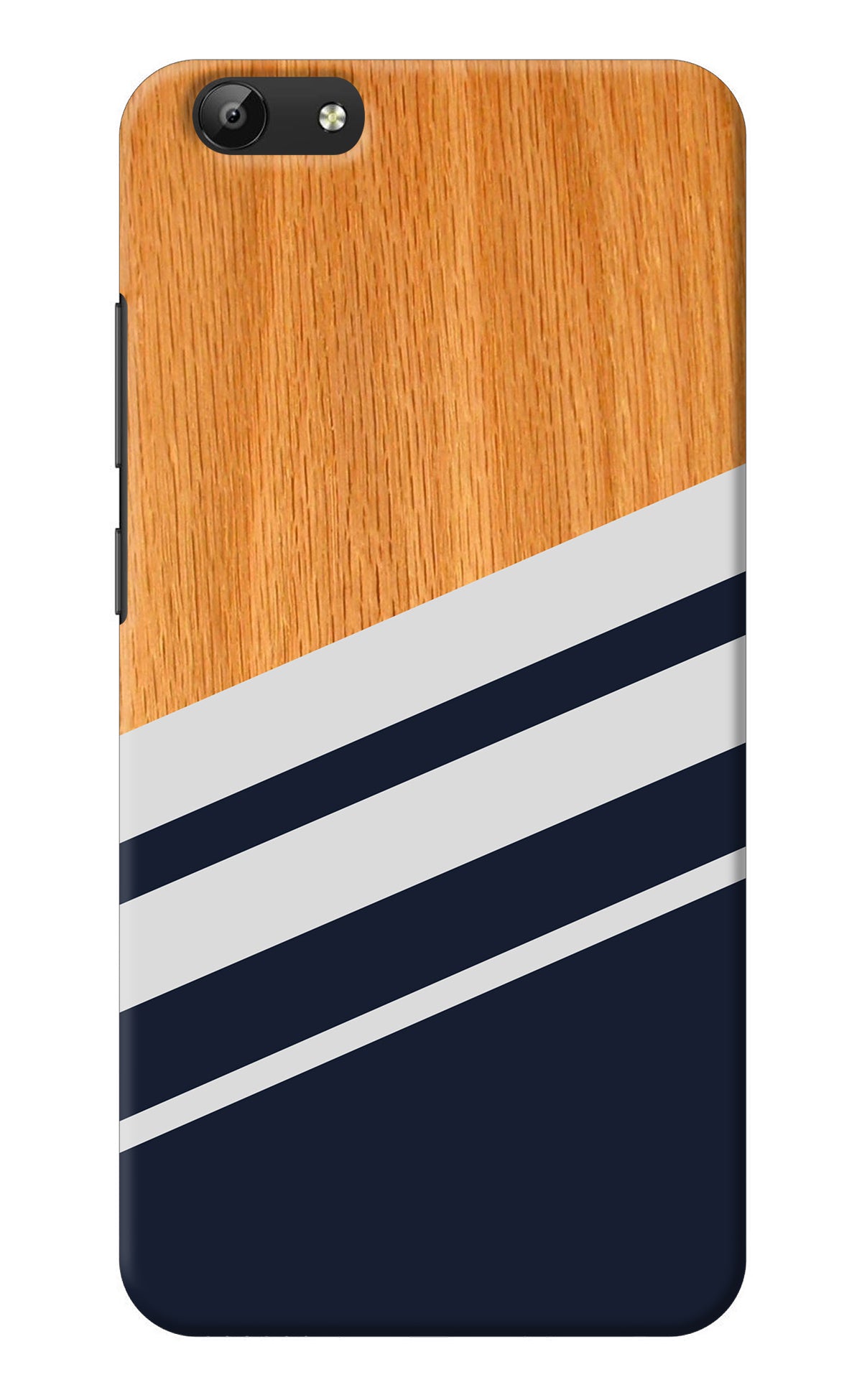 Blue and white wooden Vivo Y69 Back Cover