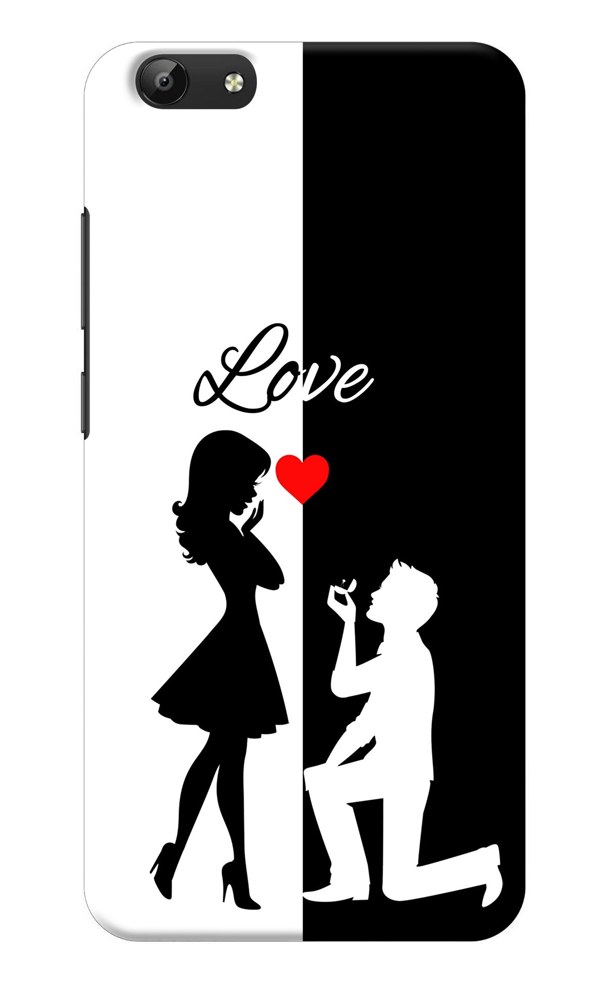 Love Propose Black And White Vivo Y69 Back Cover