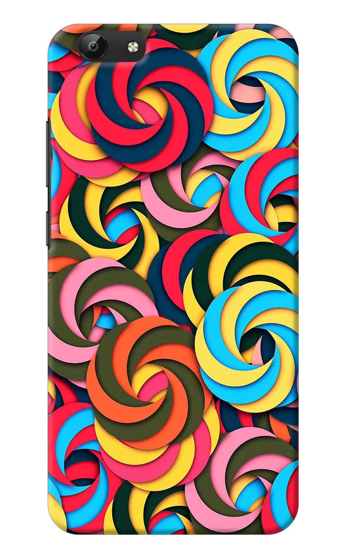 Spiral Pattern Vivo Y69 Back Cover