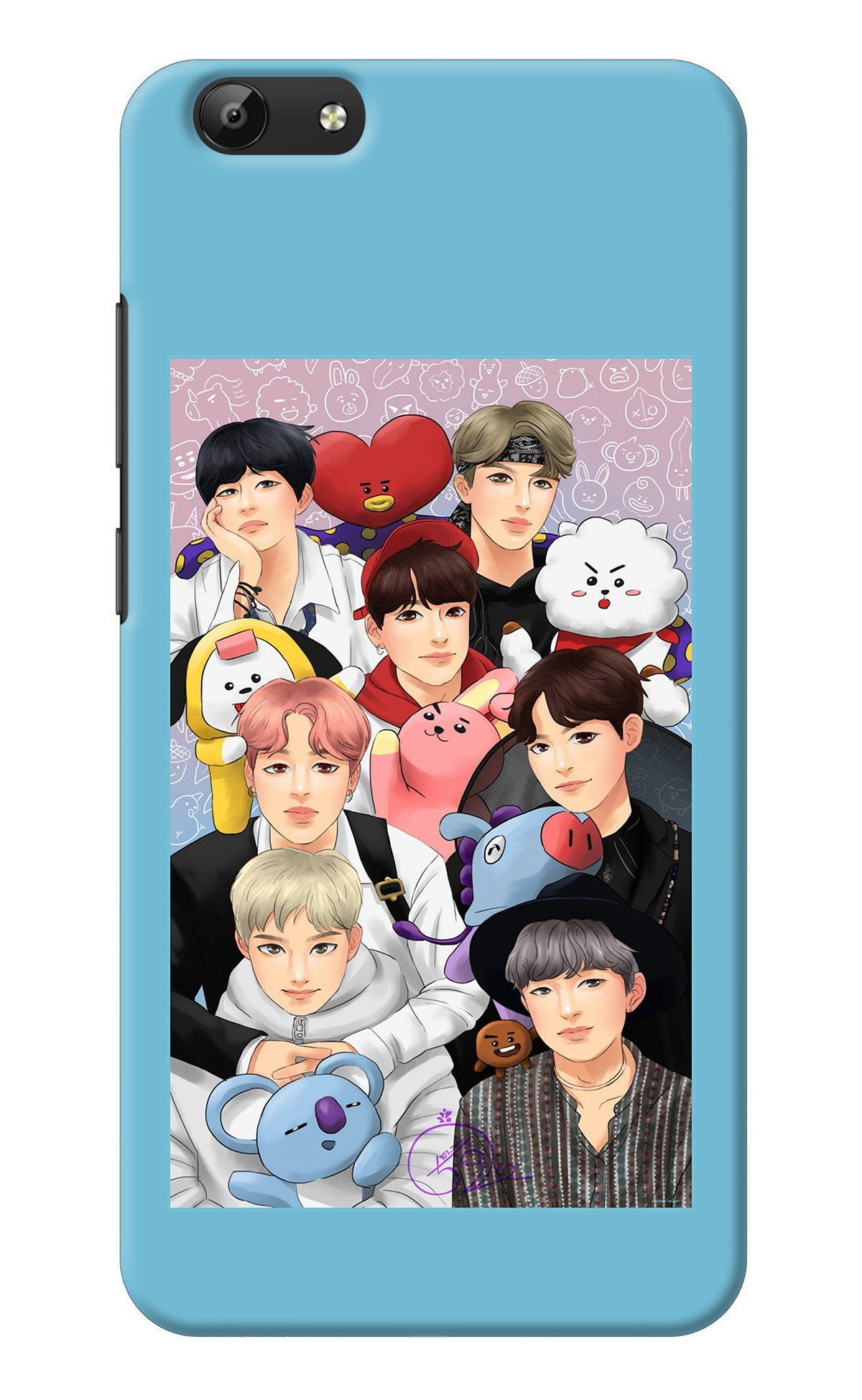 BTS with animals Vivo Y69 Back Cover