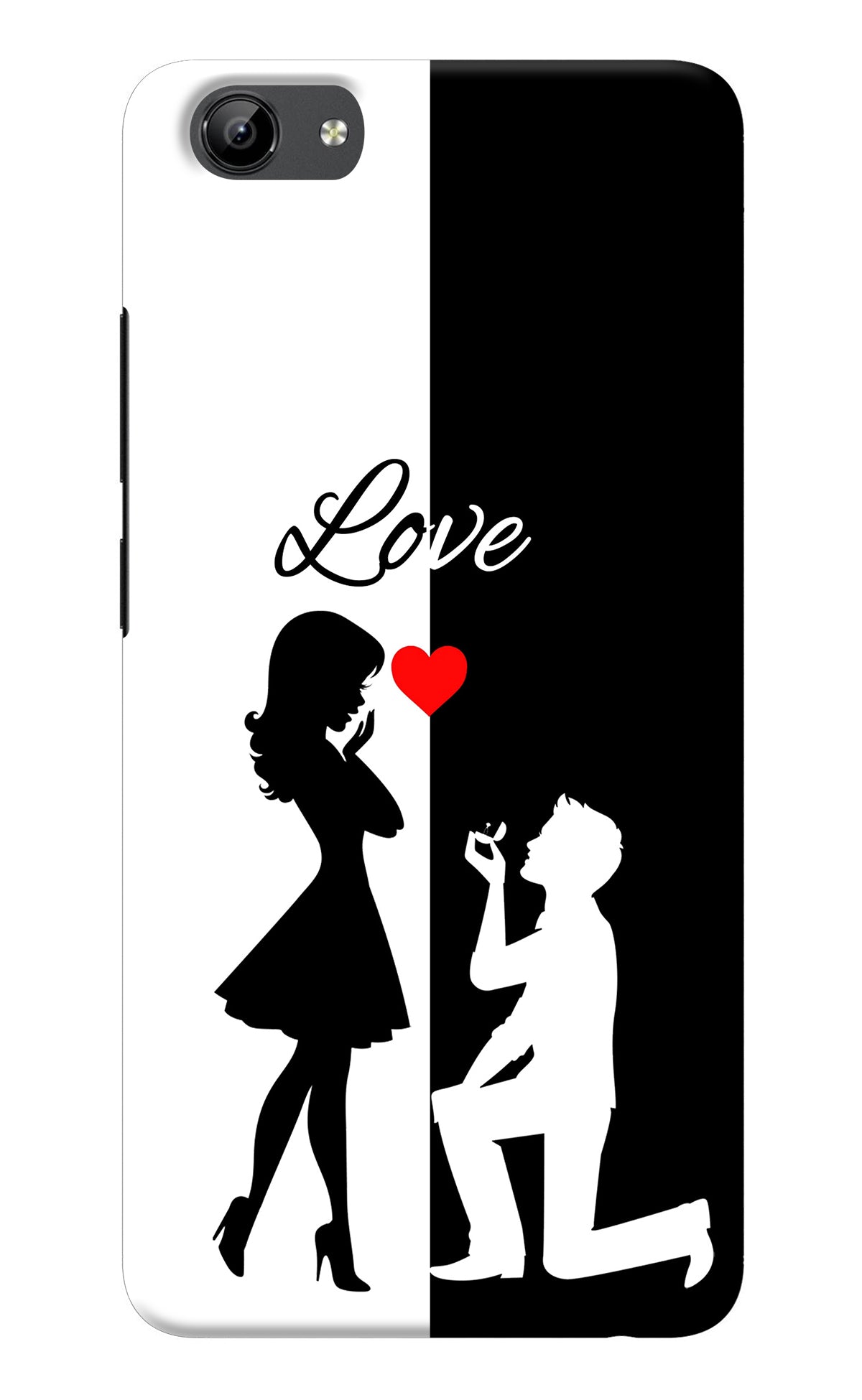 Love Propose Black And White Vivo Y71 Back Cover