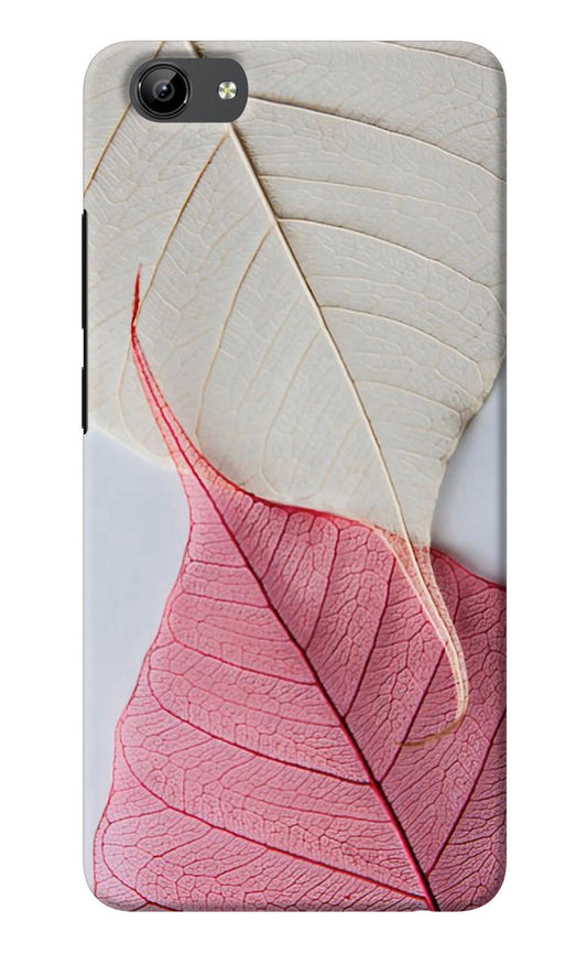 White Pink Leaf Vivo Y71 Back Cover