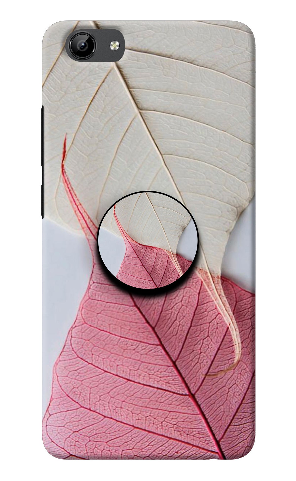 White Pink Leaf Vivo Y71 Pop Case