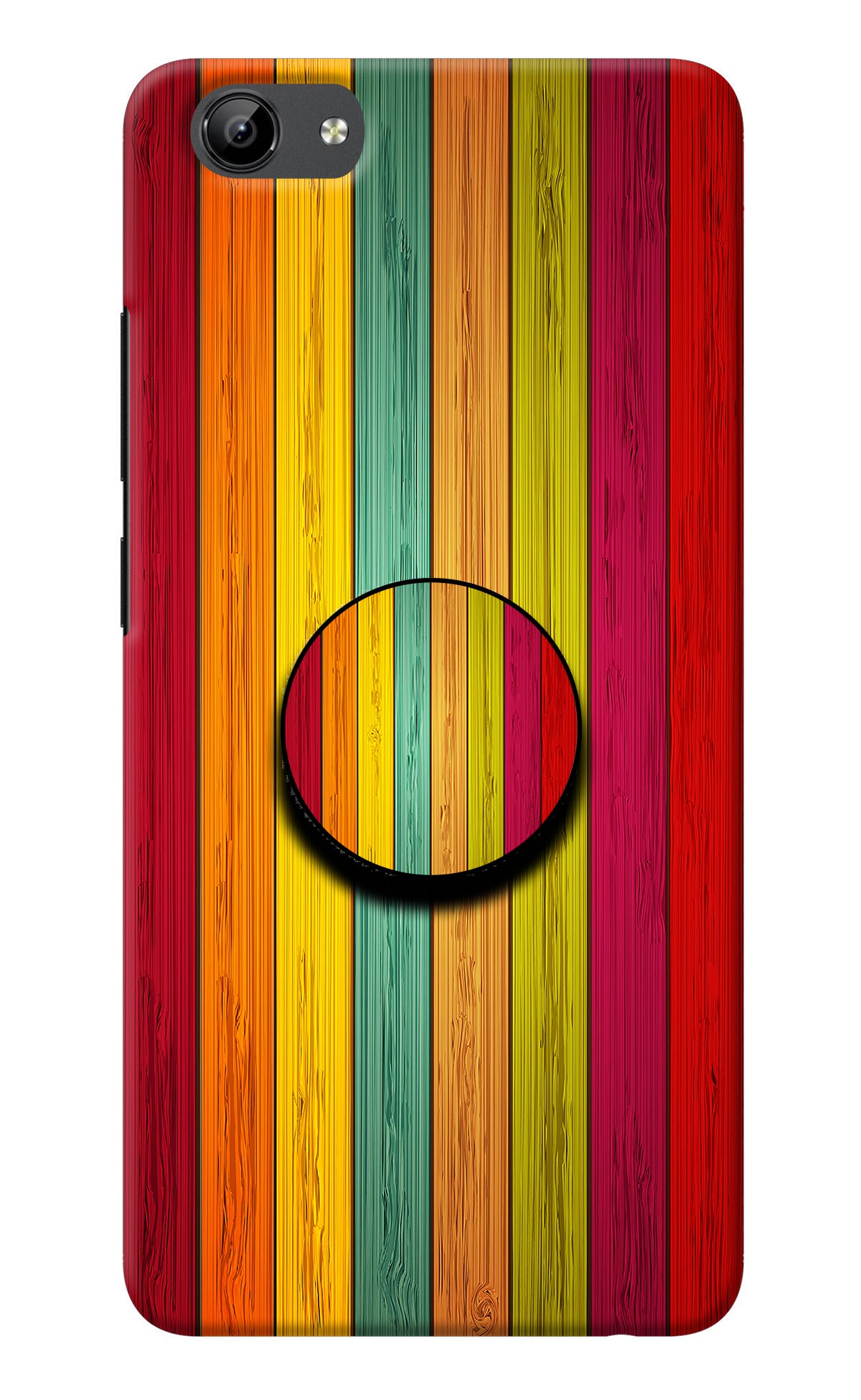 Multicolor Wooden Vivo Y71 Pop Case