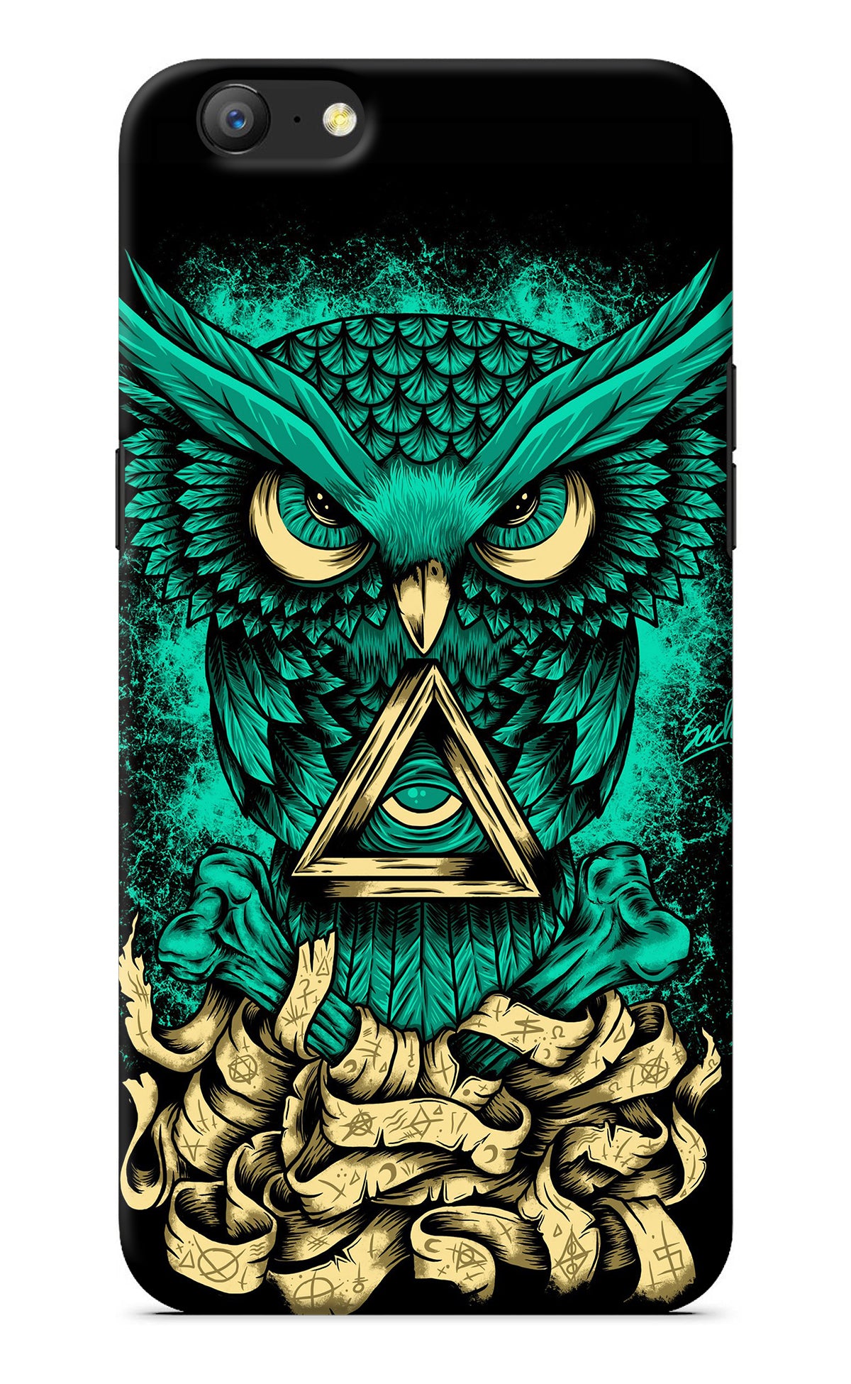 Green Owl Oppo A57 Back Cover