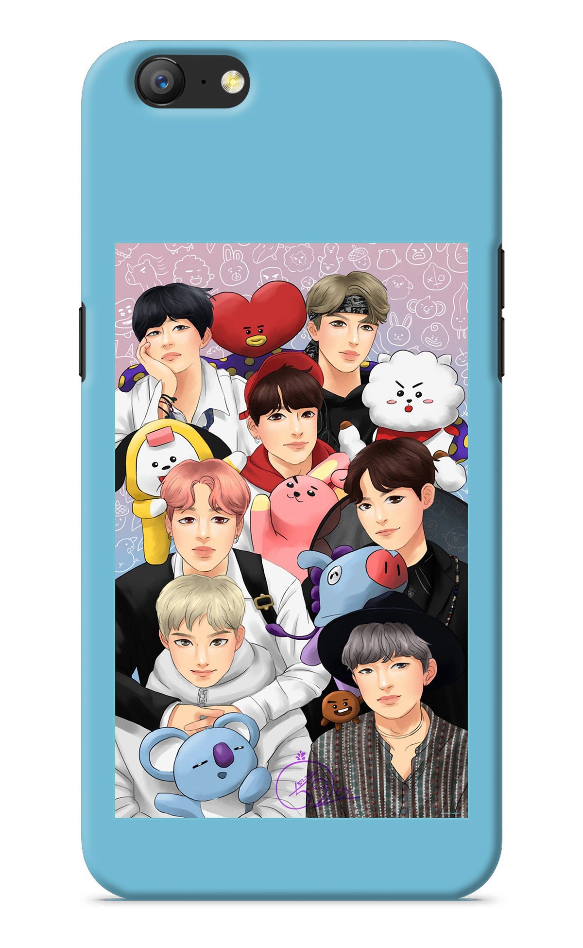 BTS with animals Oppo A57 Back Cover