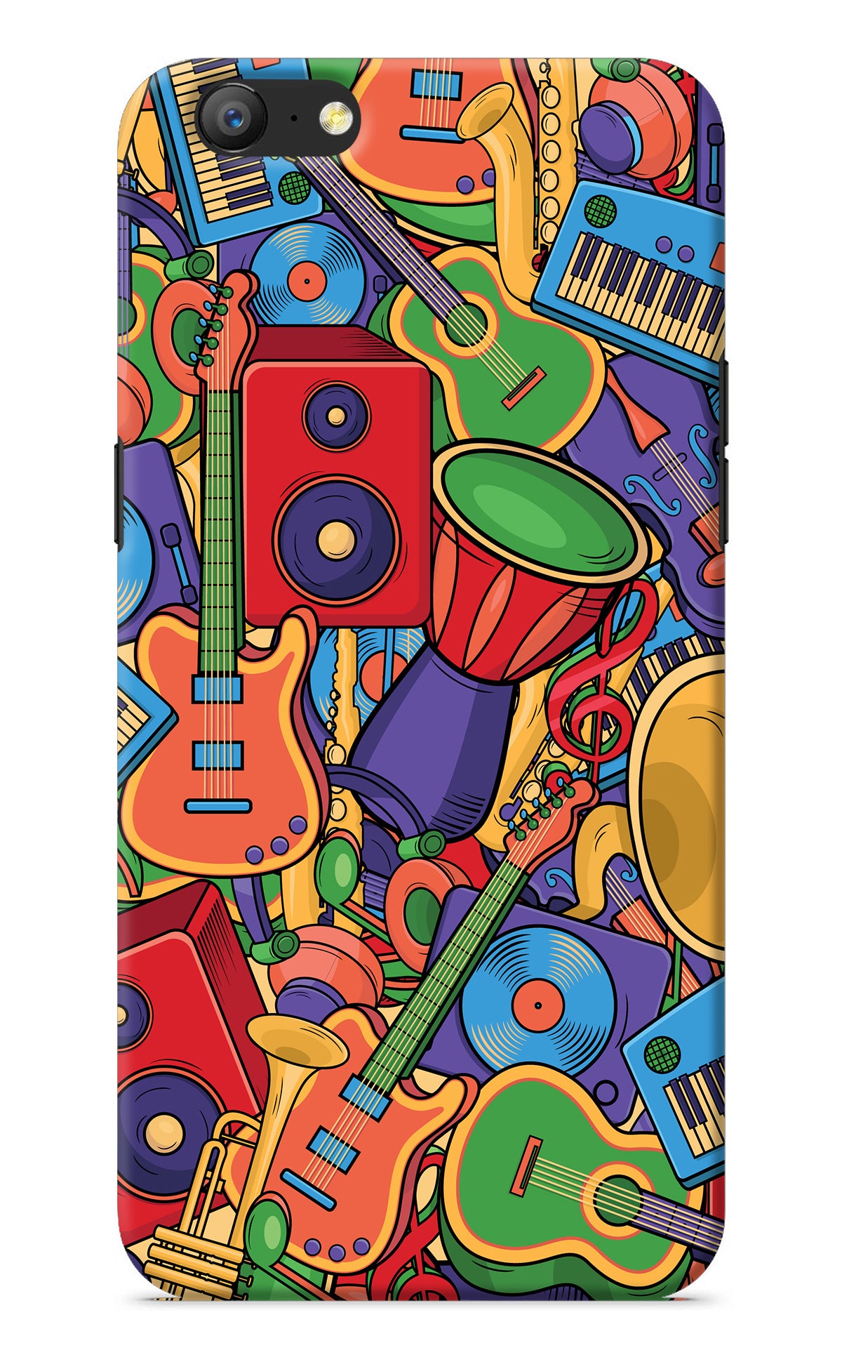 Music Instrument Doodle Oppo A57 Back Cover