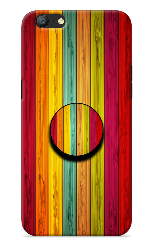 Multicolor Wooden Oppo A57 Pop Case