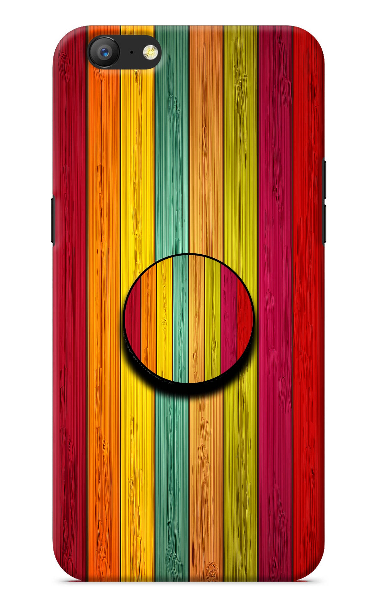 Multicolor Wooden Oppo A57 Pop Case