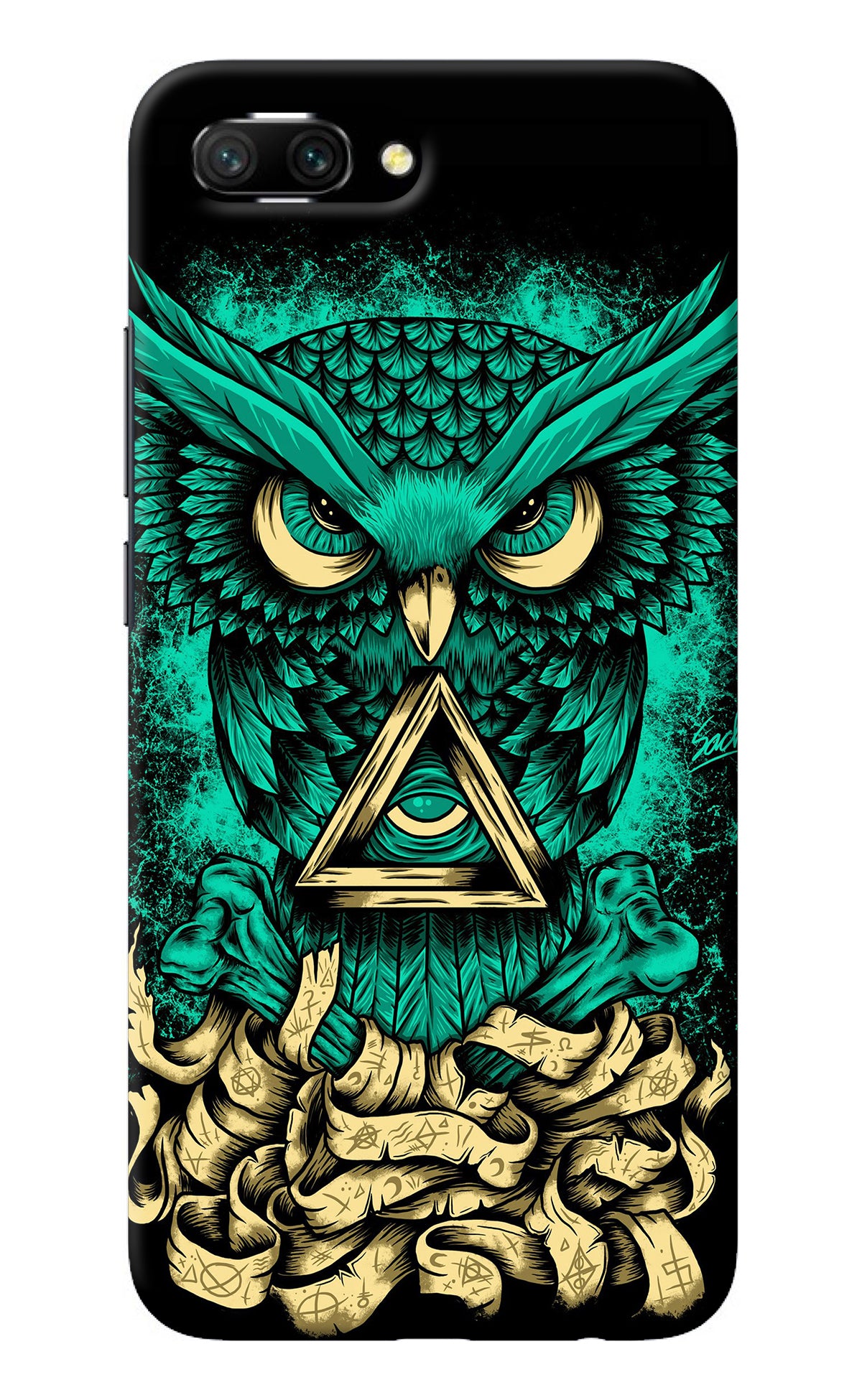 Green Owl Honor 10 Back Cover