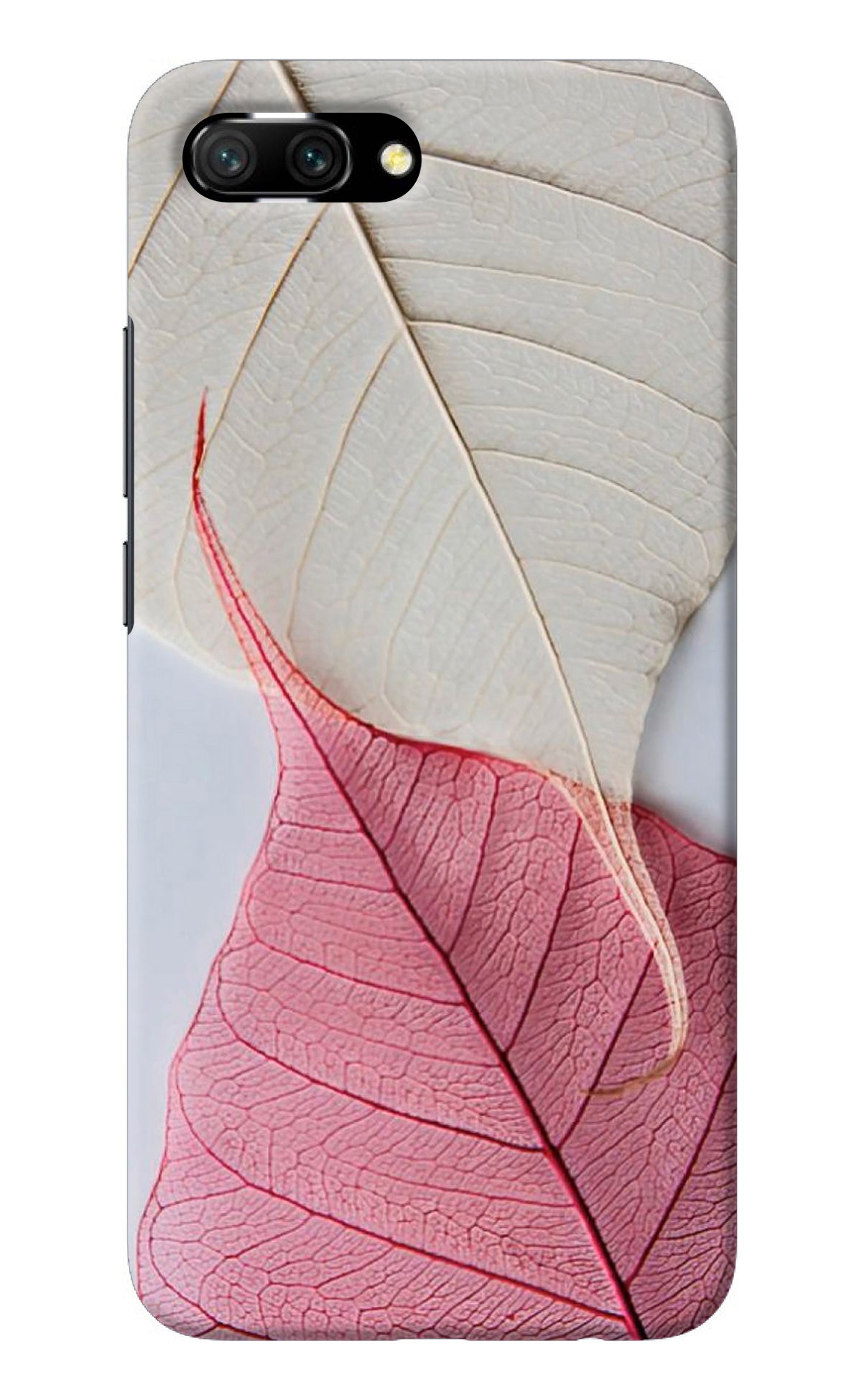 White Pink Leaf Honor 10 Back Cover