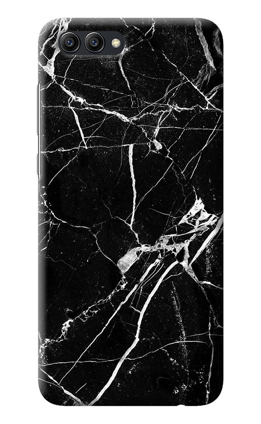 Black Marble Pattern Honor View 10 Back Cover