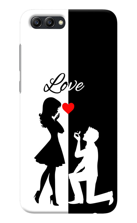 Love Propose Black And White Honor View 10 Back Cover