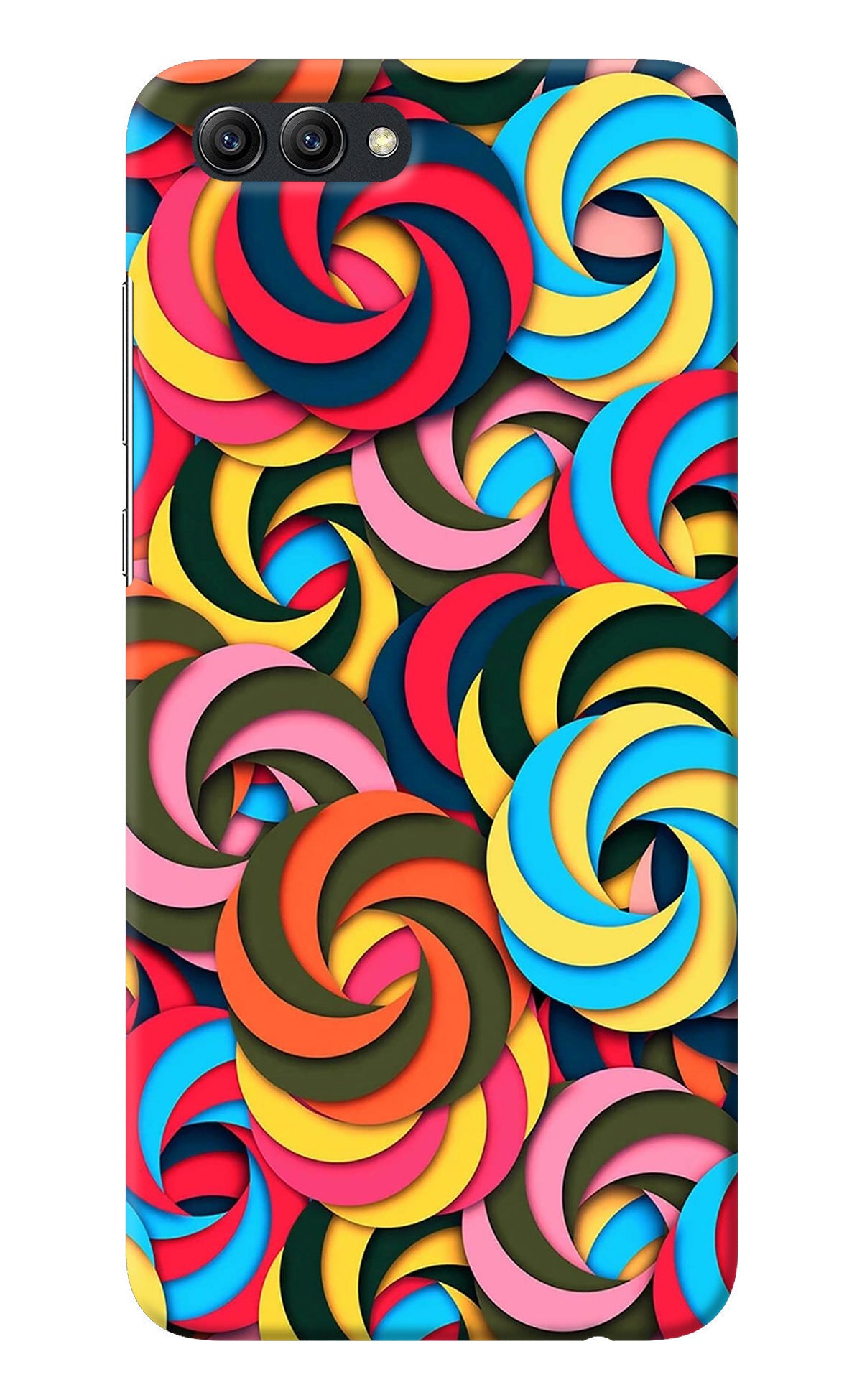 Spiral Pattern Honor View 10 Back Cover