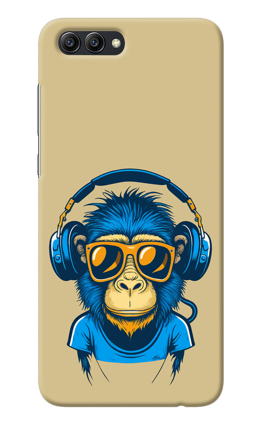 Monkey Headphone Honor View 10 Back Cover