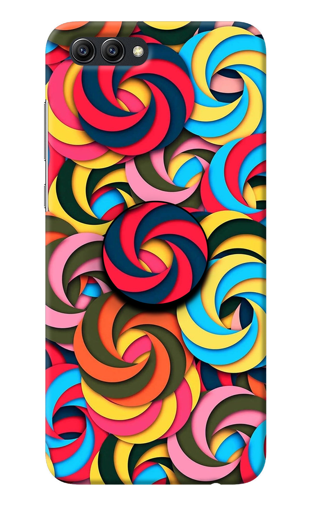 Spiral Pattern Honor View 10 Pop Case