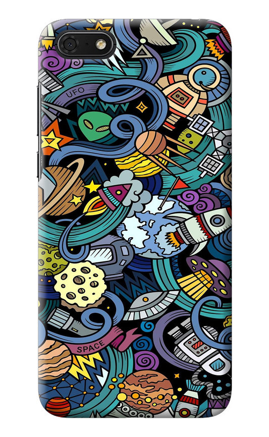 Space Abstract Honor 7S Back Cover