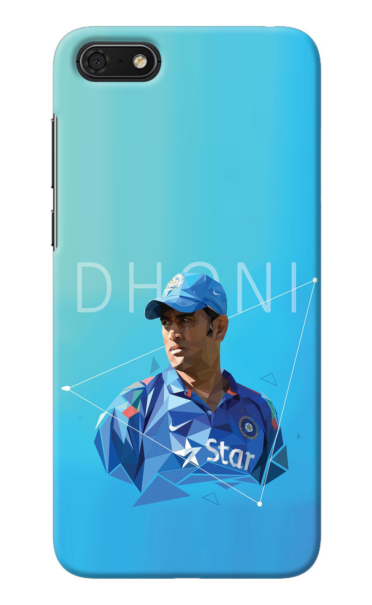 Dhoni Artwork Honor 7S Back Cover