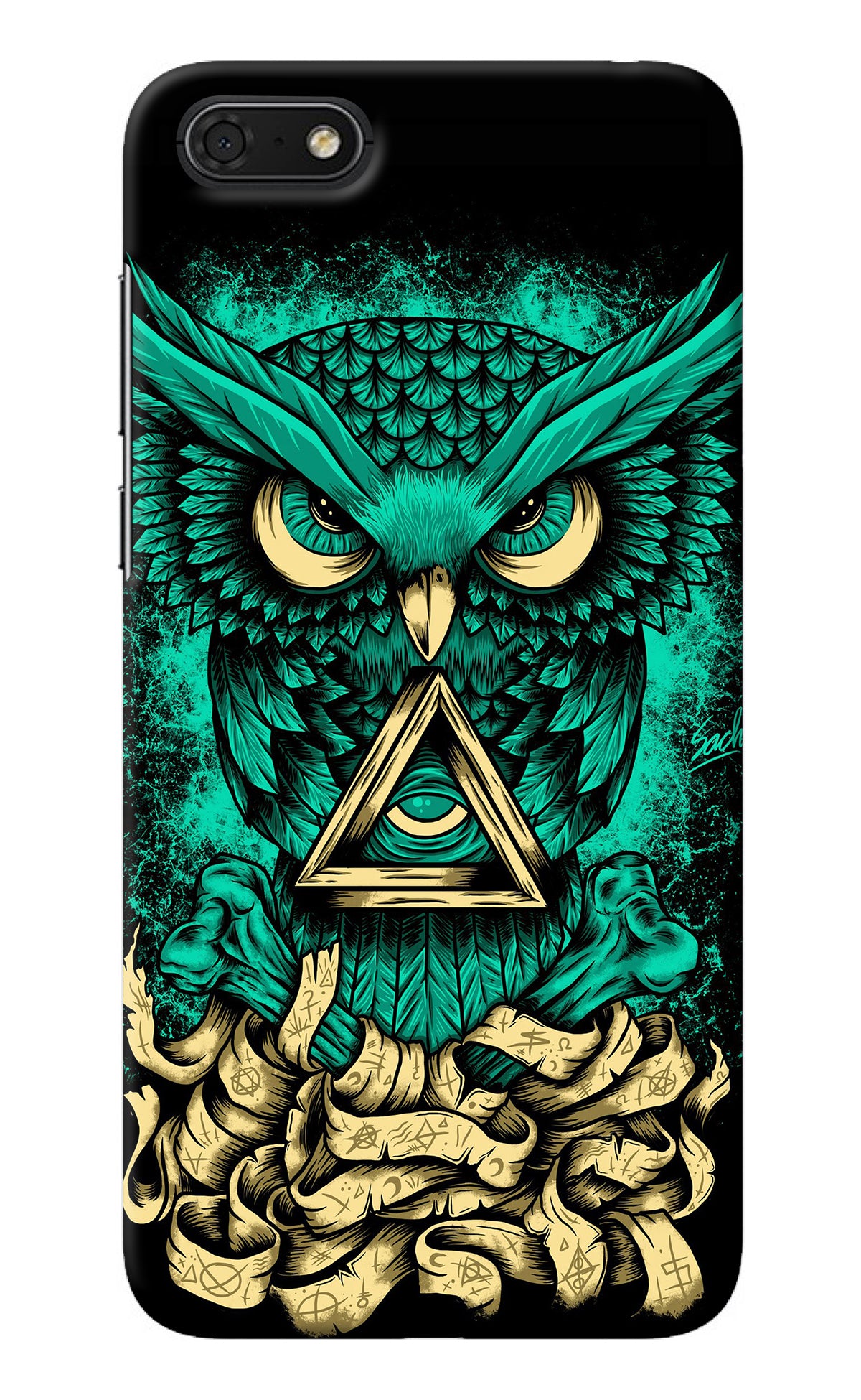 Green Owl Honor 7S Back Cover