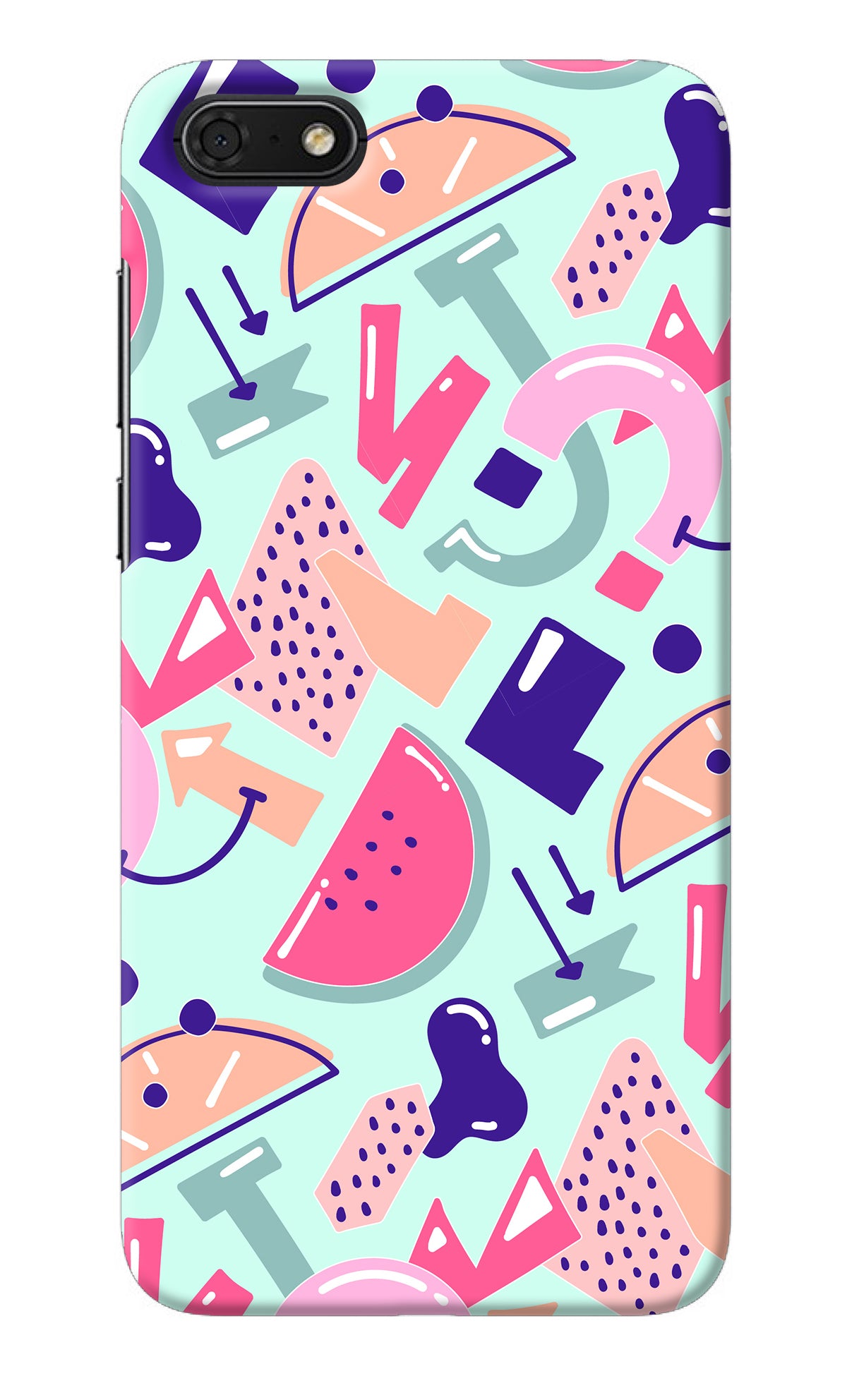 Doodle Pattern Honor 7S Back Cover