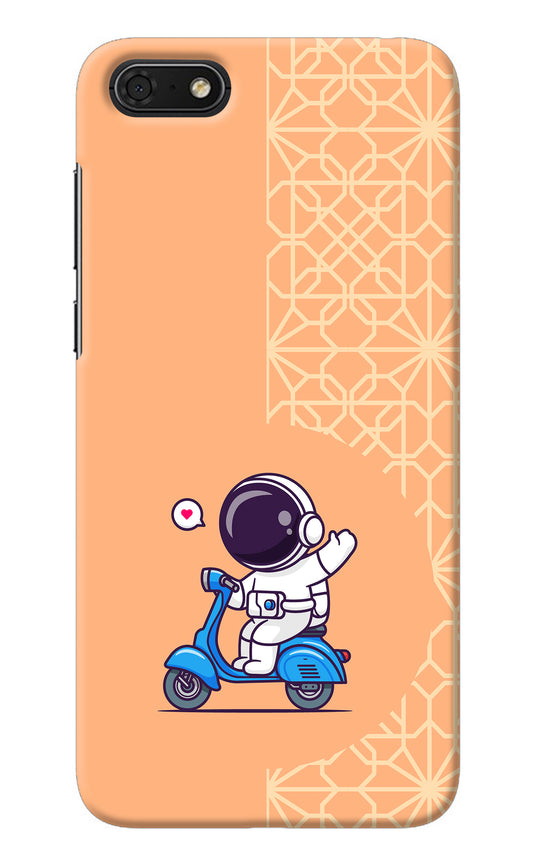 Cute Astronaut Riding Honor 7S Back Cover