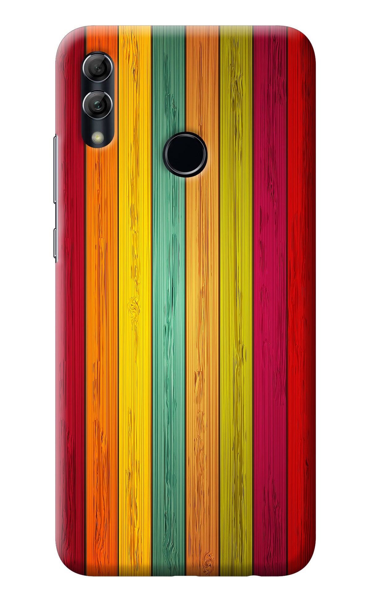 Multicolor Wooden Honor 10 Lite Back Cover