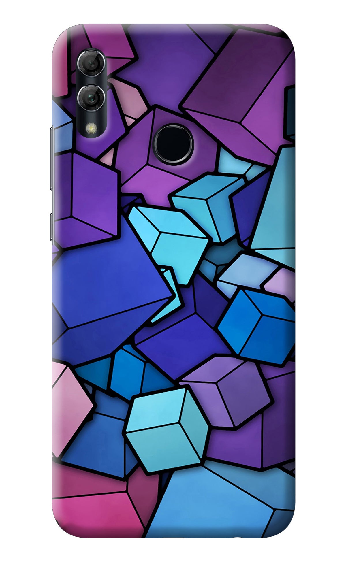 Cubic Abstract Honor 10 Lite Back Cover