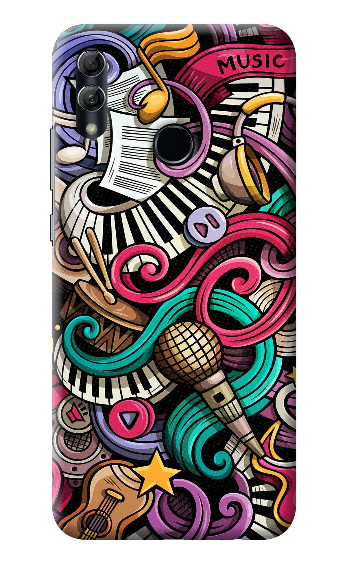 Music Abstract Honor 10 Lite Back Cover