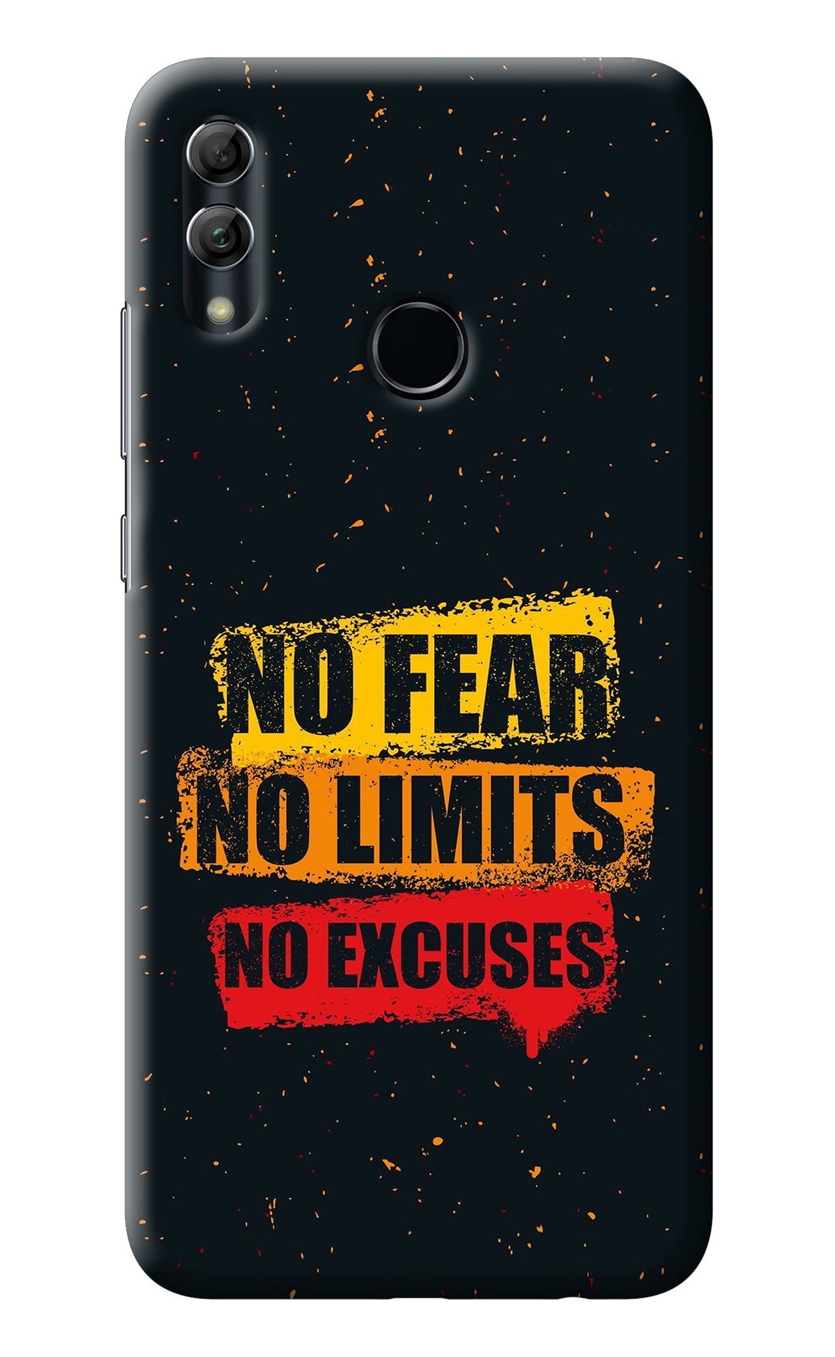 No Fear No Limits No Excuse Honor 10 Lite Back Cover