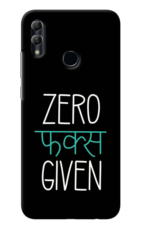 Zero Fucks Given Honor 10 Lite Back Cover