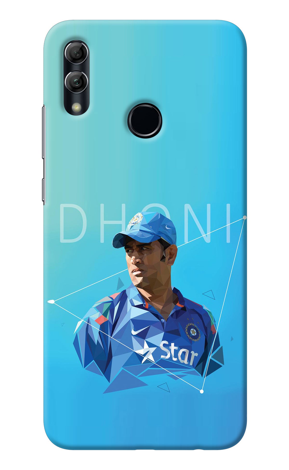 Dhoni Artwork Honor 10 Lite Back Cover