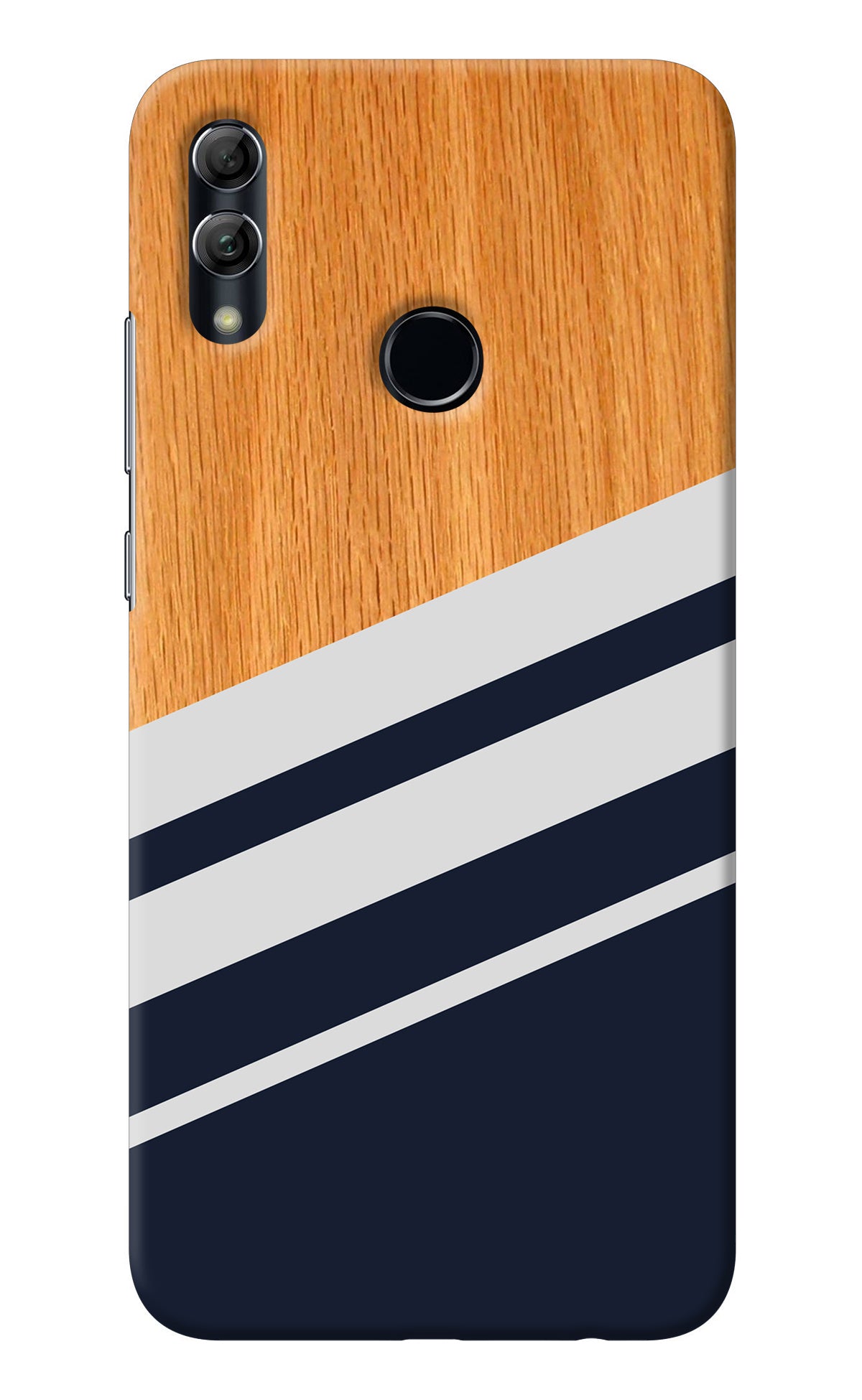 Blue and white wooden Honor 10 Lite Back Cover