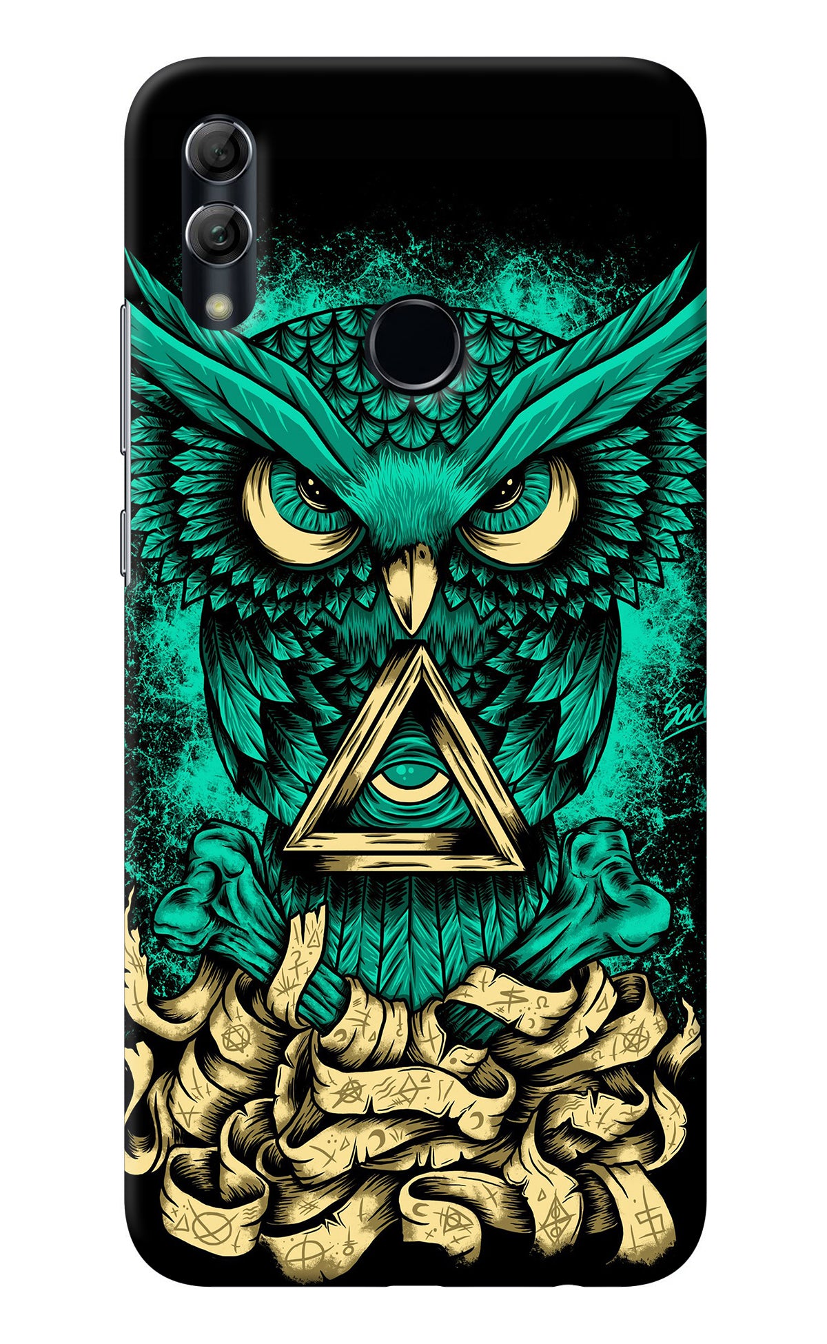 Green Owl Honor 10 Lite Back Cover