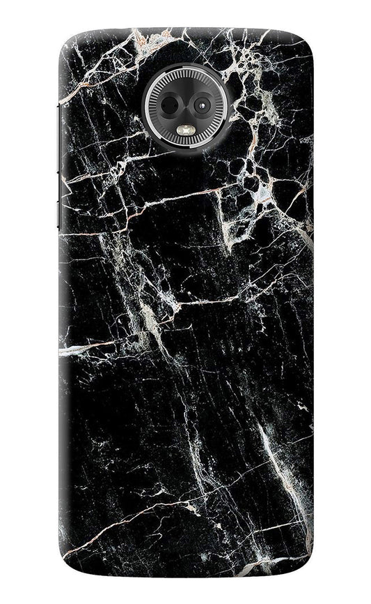 Black Marble Texture Moto E5 Plus Back Cover