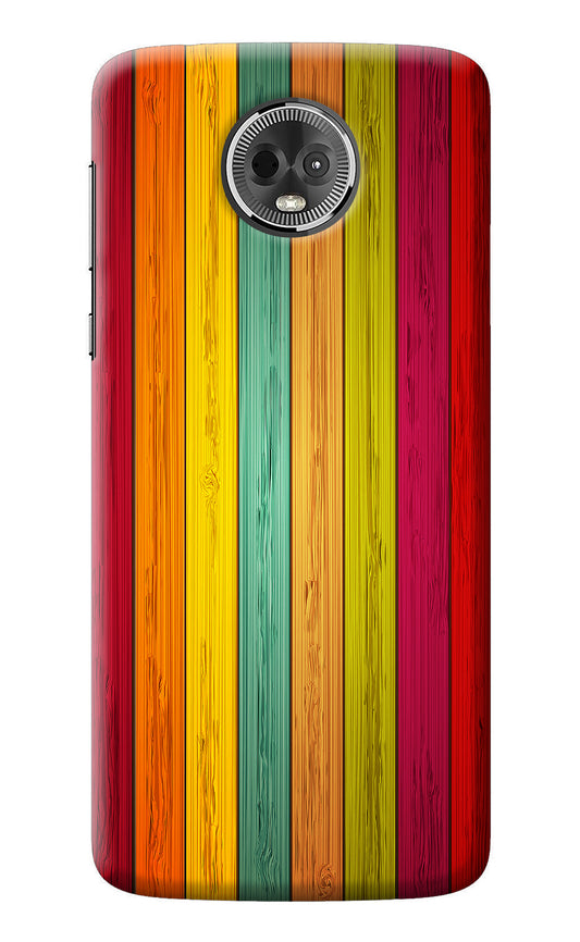 Multicolor Wooden Moto E5 Plus Back Cover