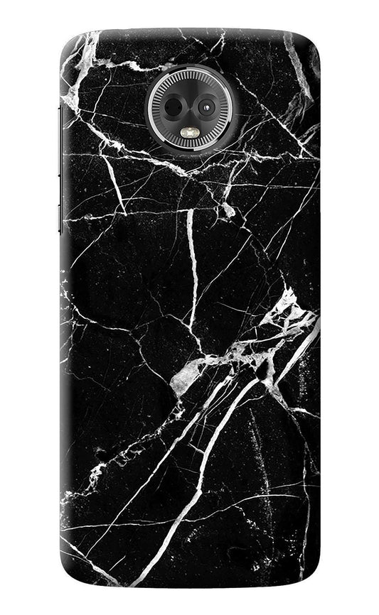 Black Marble Pattern Moto E5 Plus Back Cover