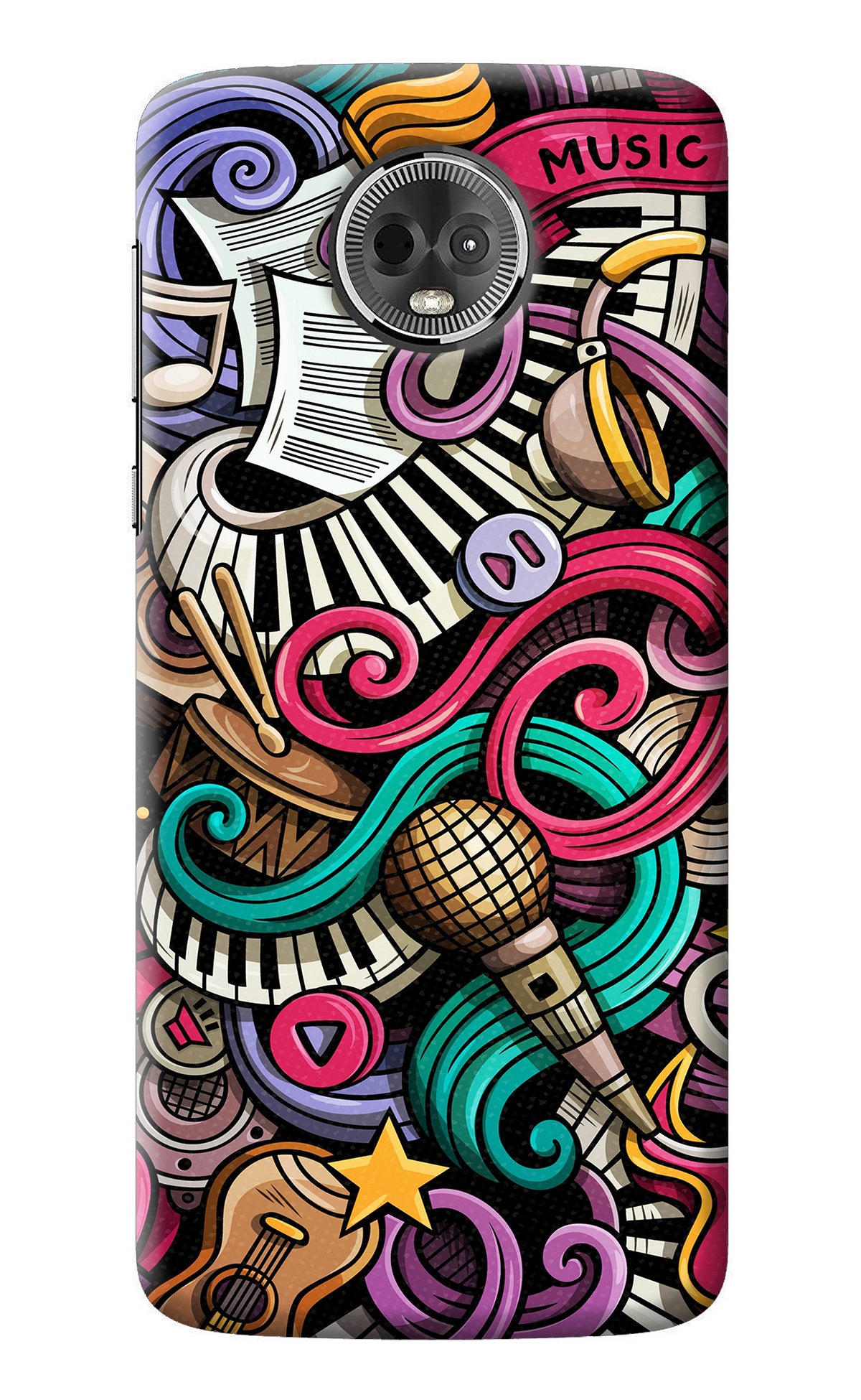 Music Abstract Moto E5 Plus Back Cover