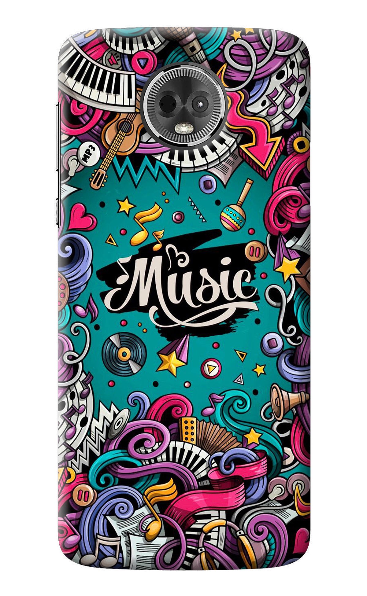 Music Graffiti Moto E5 Plus Back Cover