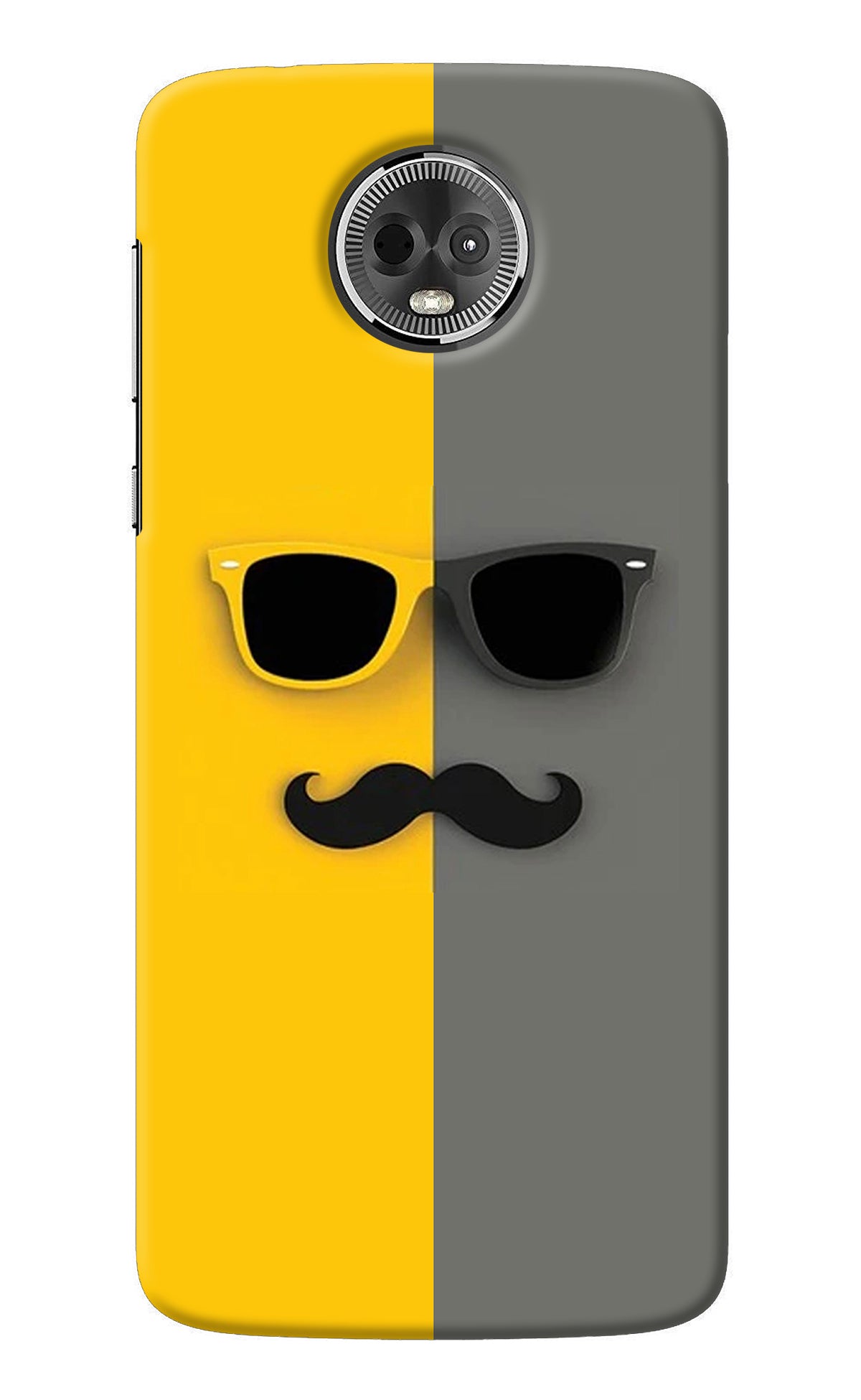 Sunglasses with Mustache Moto E5 Plus Back Cover