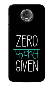 Zero Fucks Given Moto E5 Plus Back Cover